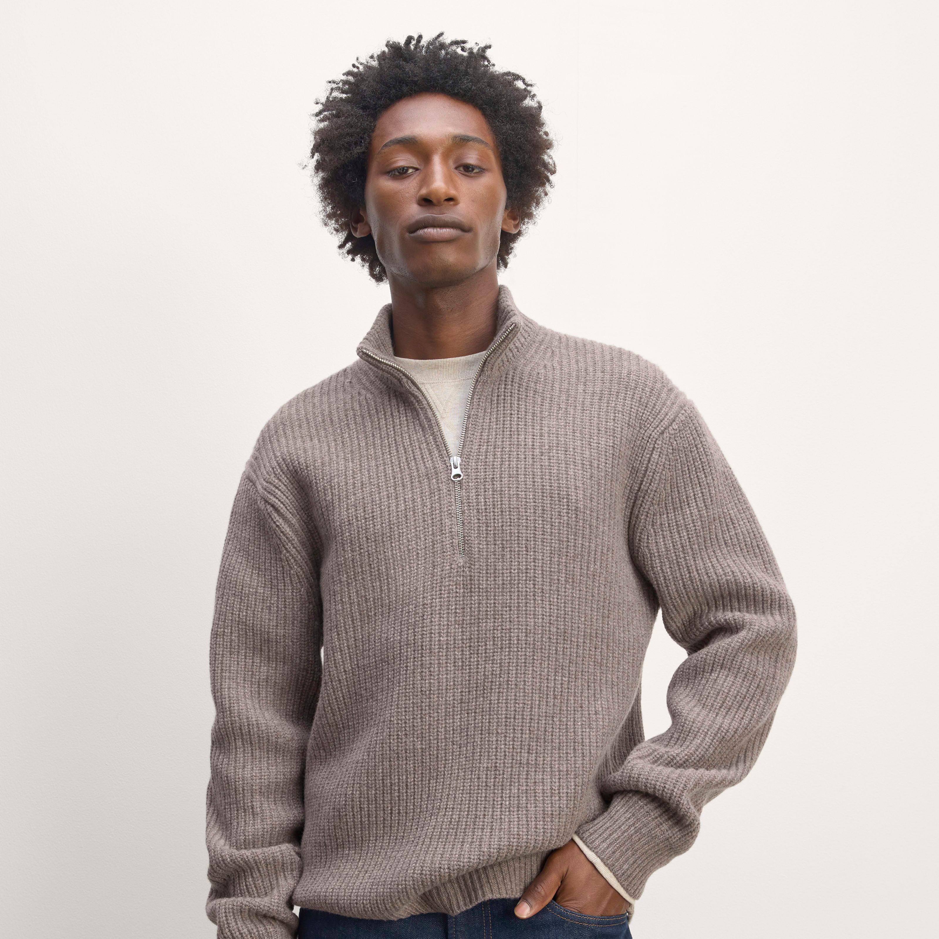The Felted Merino Half-Zip Sweater Product Image