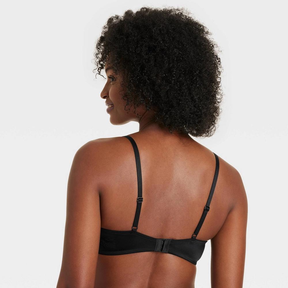 Women's Demi T-Shirt Push-Up Bra - Auden™ Black 40C: Light Lift, Molded Cup, Underwire, Adjustable Strap Product Image