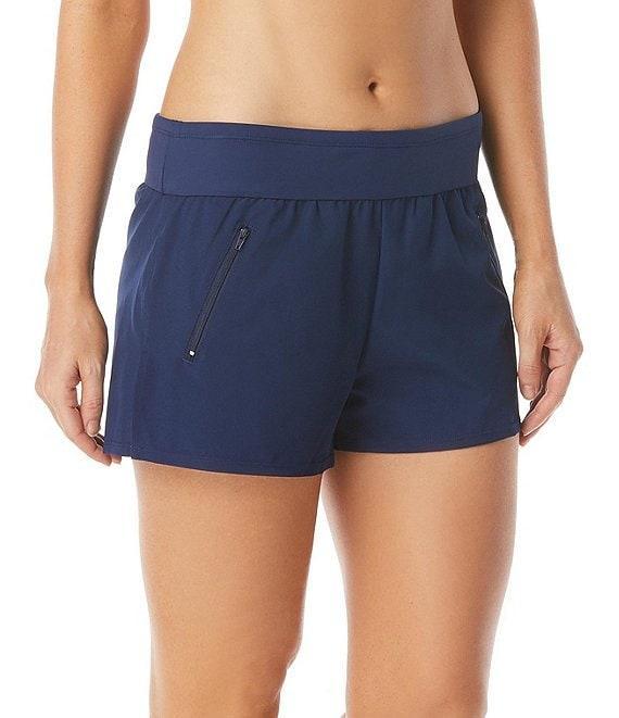 Beach House April Solid Stretch Woven Swim Shorts Product Image