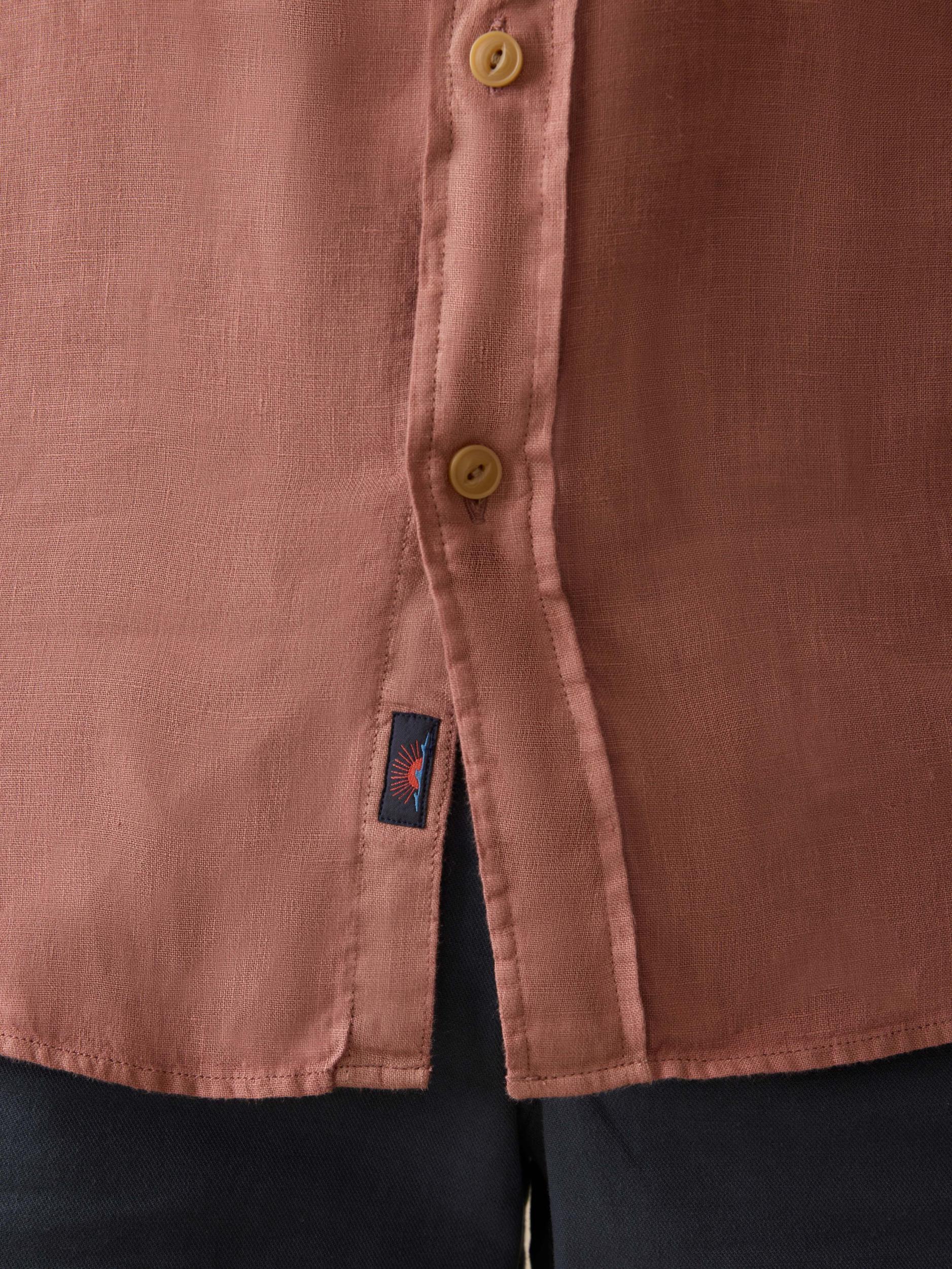 Irish Linen Safari Shirt - Cedar Rose Male Product Image