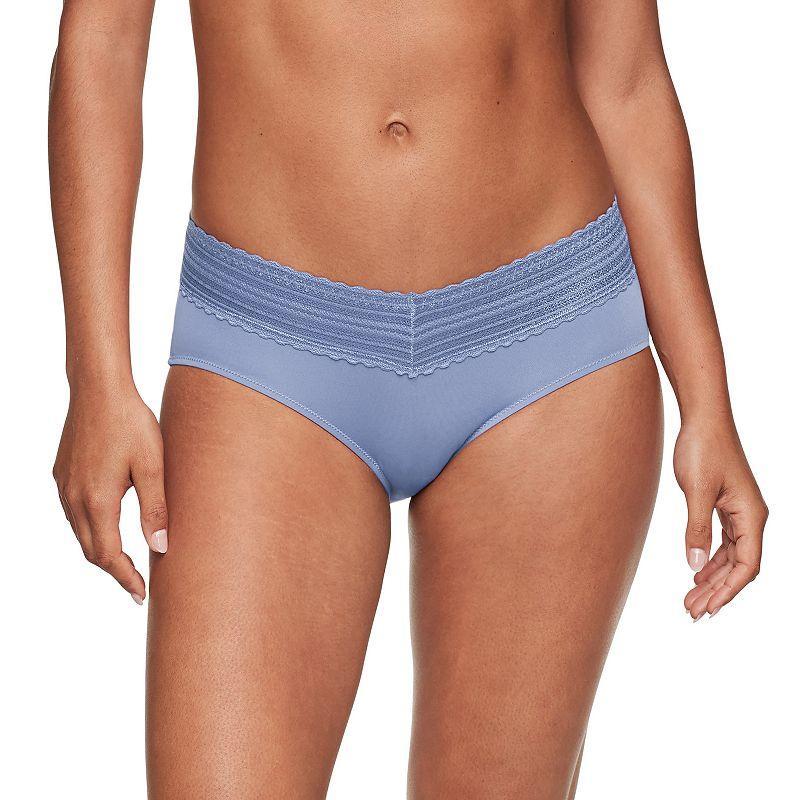Warners No Pinching, No Problems® Dig-Free Comfort Waist with Lace Microfiber Hipster 5609J, Women's, Size: Small, Mink Swirl Product Image