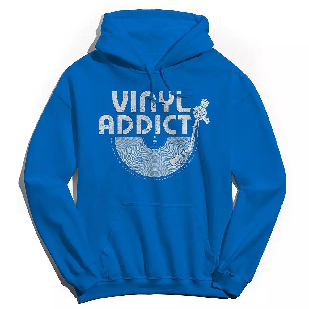 Men's Original & Unrestored Vinyl Addict Graphic Hoodie, Size: XL, Royal Product Image
