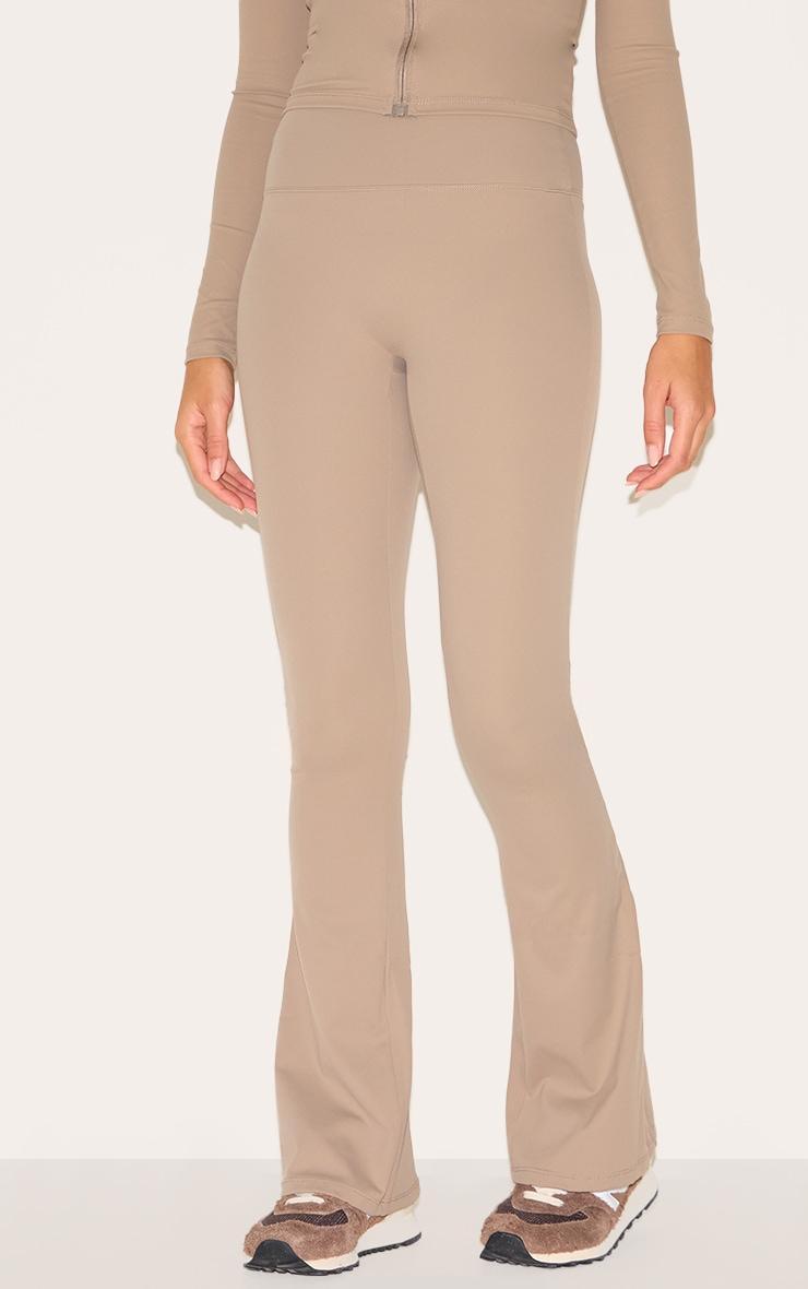 Deep Taupe Sculpt Flare Yoga Pants Product Image