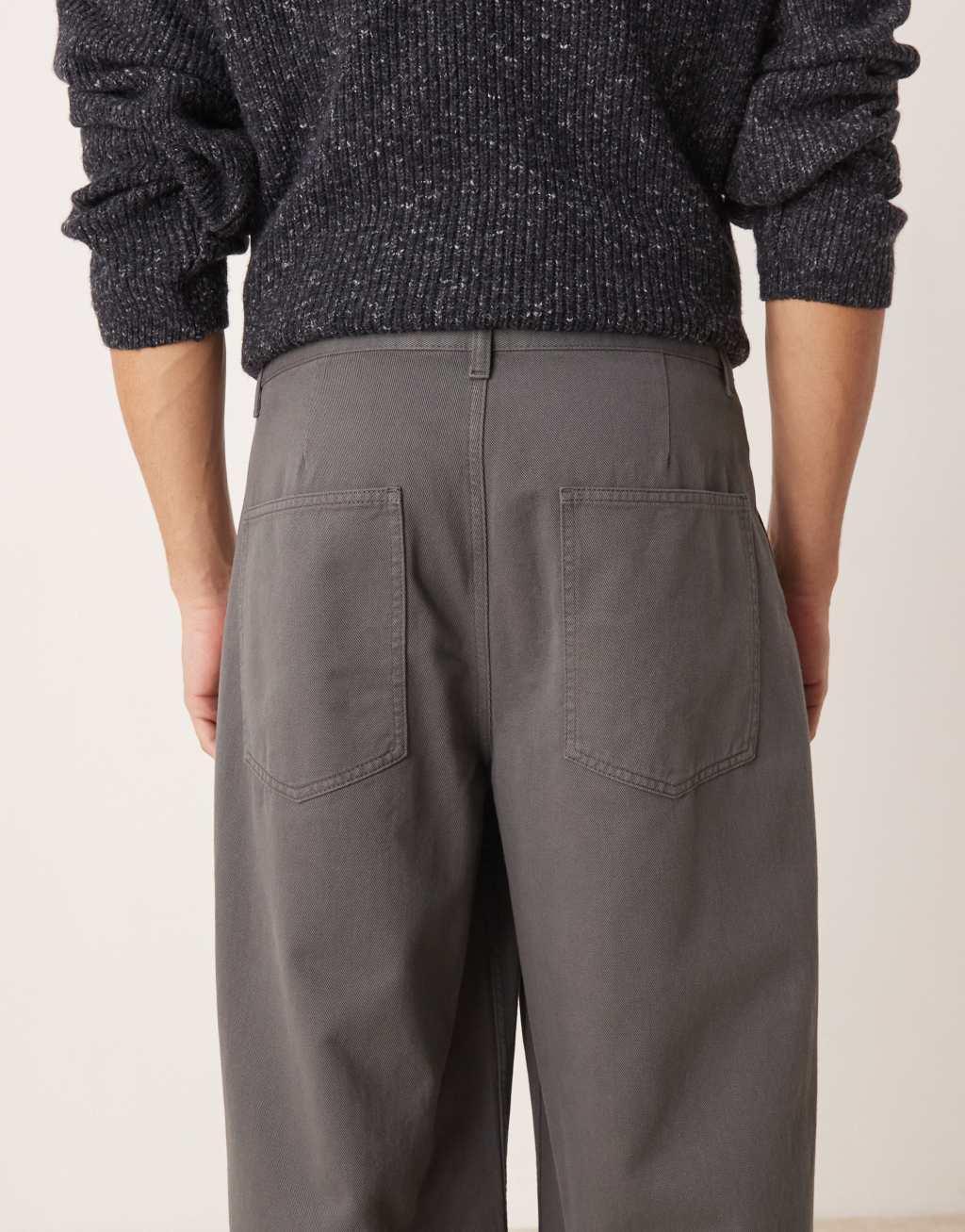 ASOS DESIGN super baggy pants with paneling in charcoal Product Image
