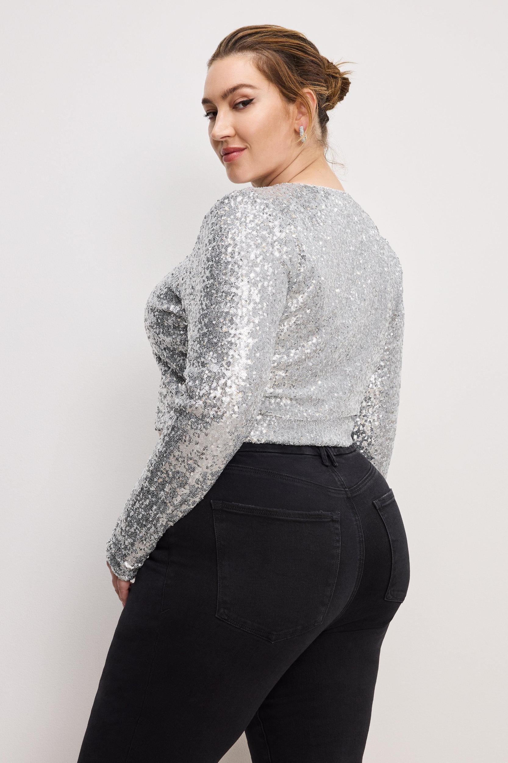 SEQUIN CARDIGAN | METALLIC SILVER001 Product Image