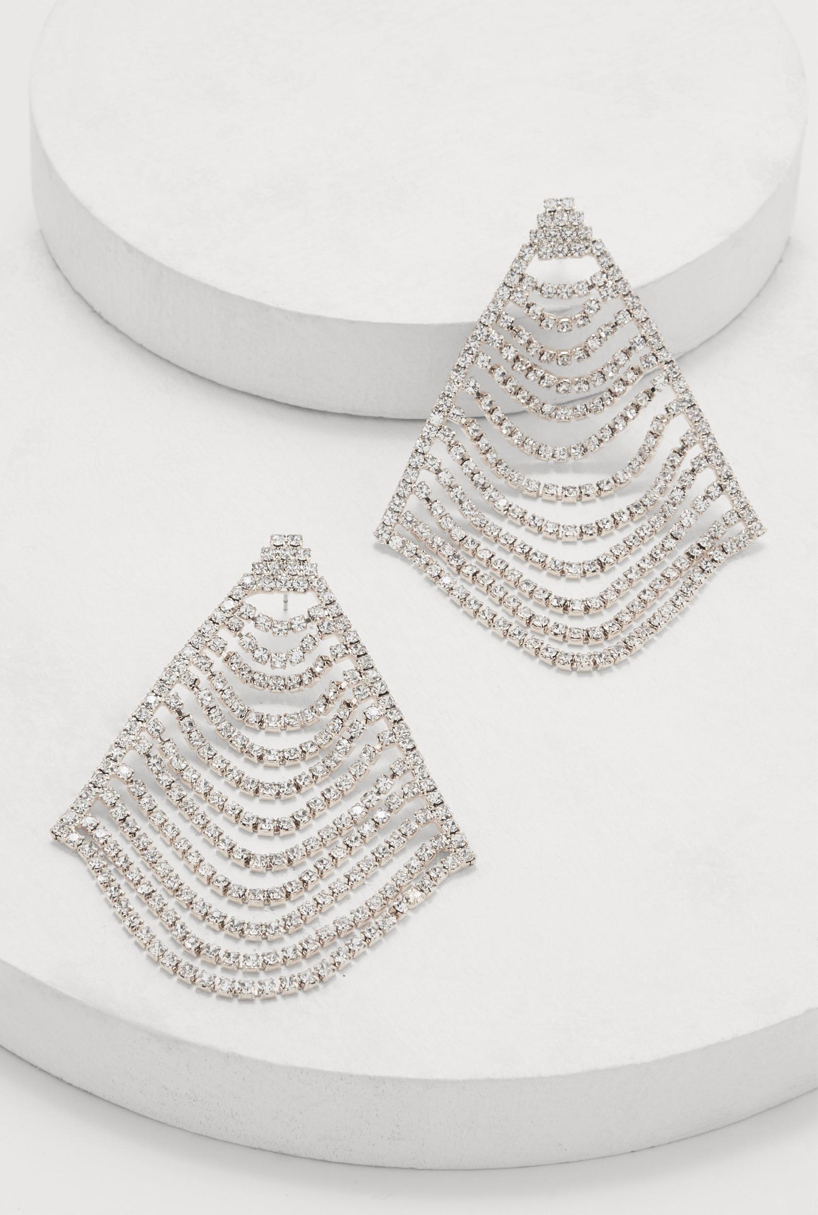 Rhinestone Kite Dangle Earrings Female Product Image