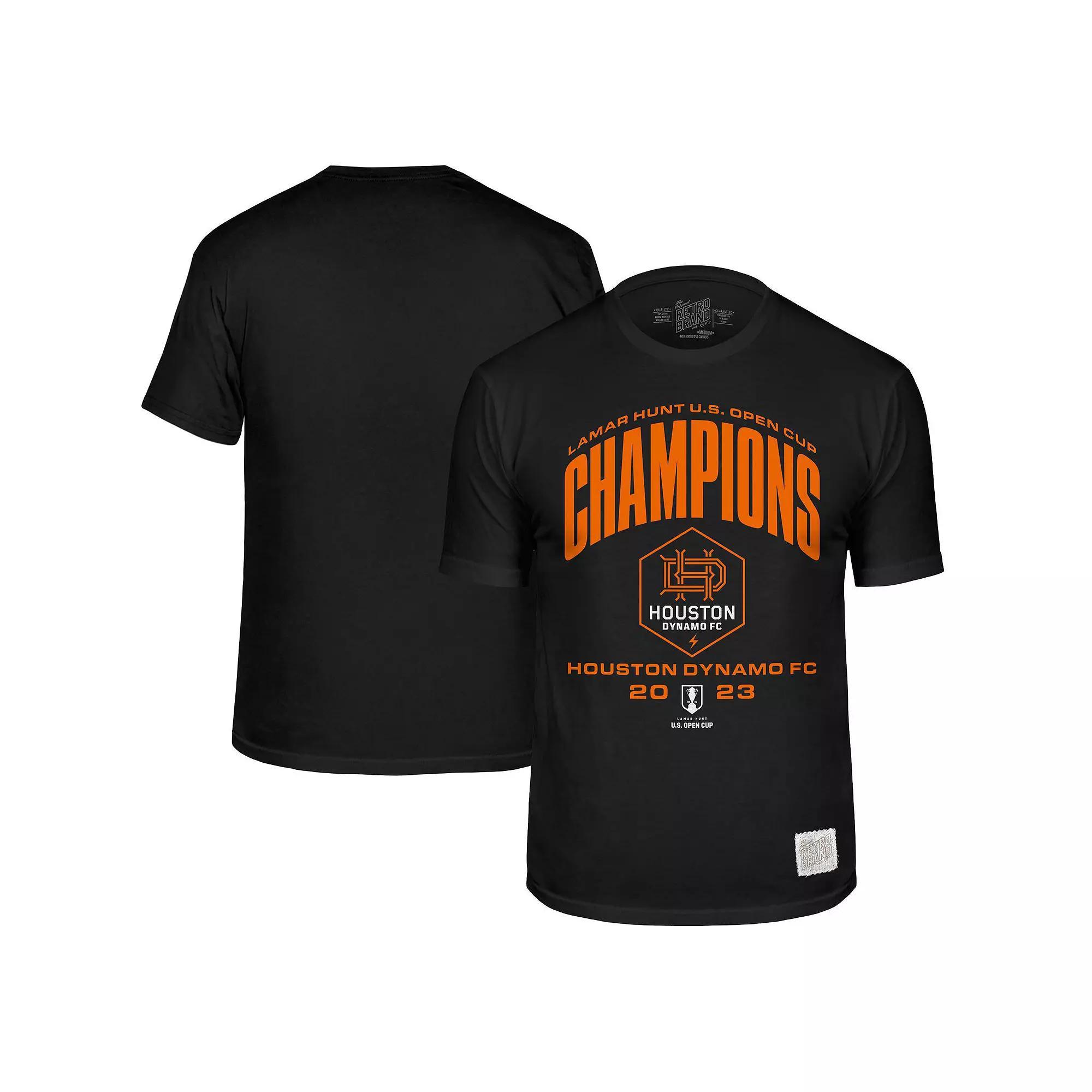 Youth Original Retro Brand  Black Houston Dynamo FC 2023 Lamar Hunt U.S. Open Cup Champions T-Shirt, Boy's, Size: YTH Large, Dyn Black Product Image