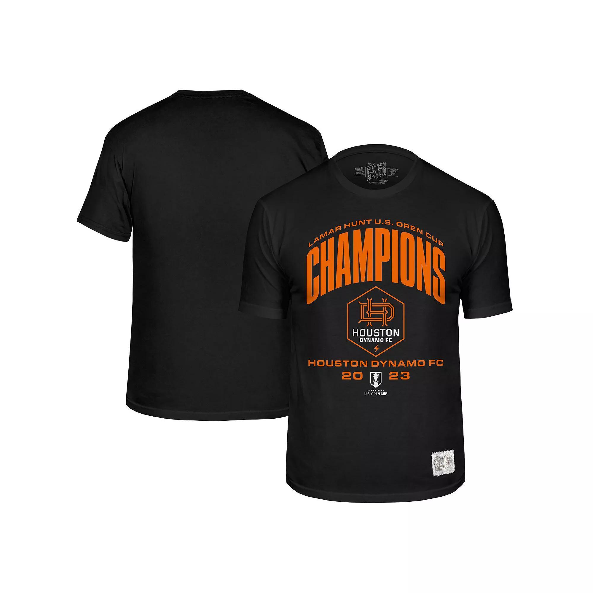 Youth Original Retro Brand  Black Houston Dynamo FC 2023 Lamar Hunt U.S. Open Cup Champions T-Shirt, Boy's, Size: YTH Large, Dyn Black Product Image