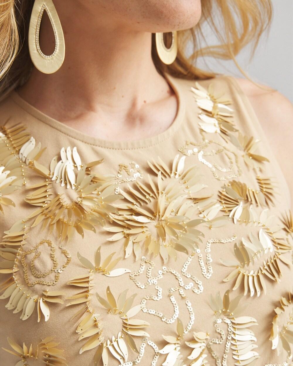 Sequin Beaded Halter Tank Product Image