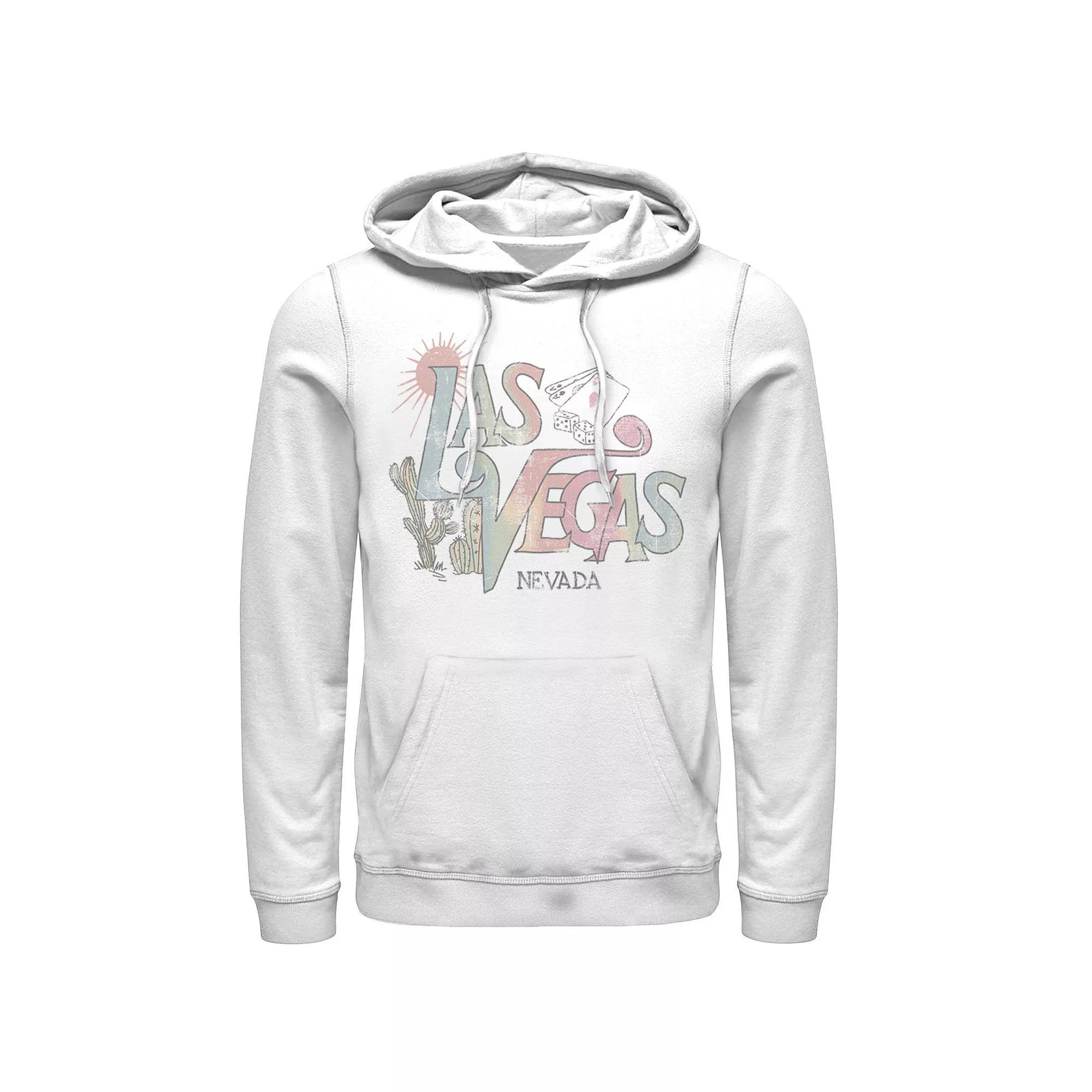 Men's Las Vegas Nevada Vintage Faded Logo Hoodie, Size: Large, White Product Image