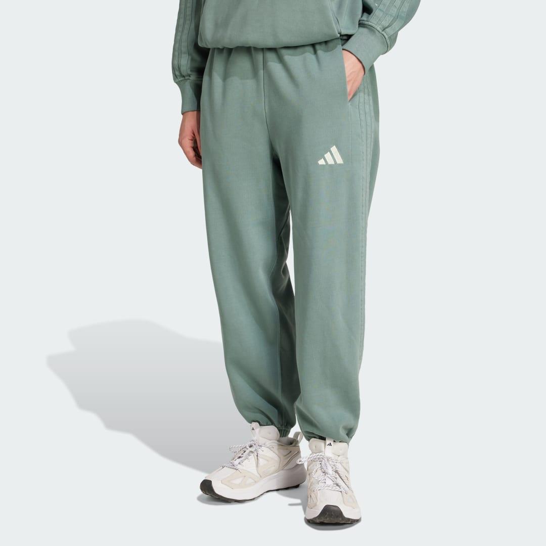 adidas ALL SZN Fleece Washed Loose Pants Aurora Ivy XL Mens Product Image