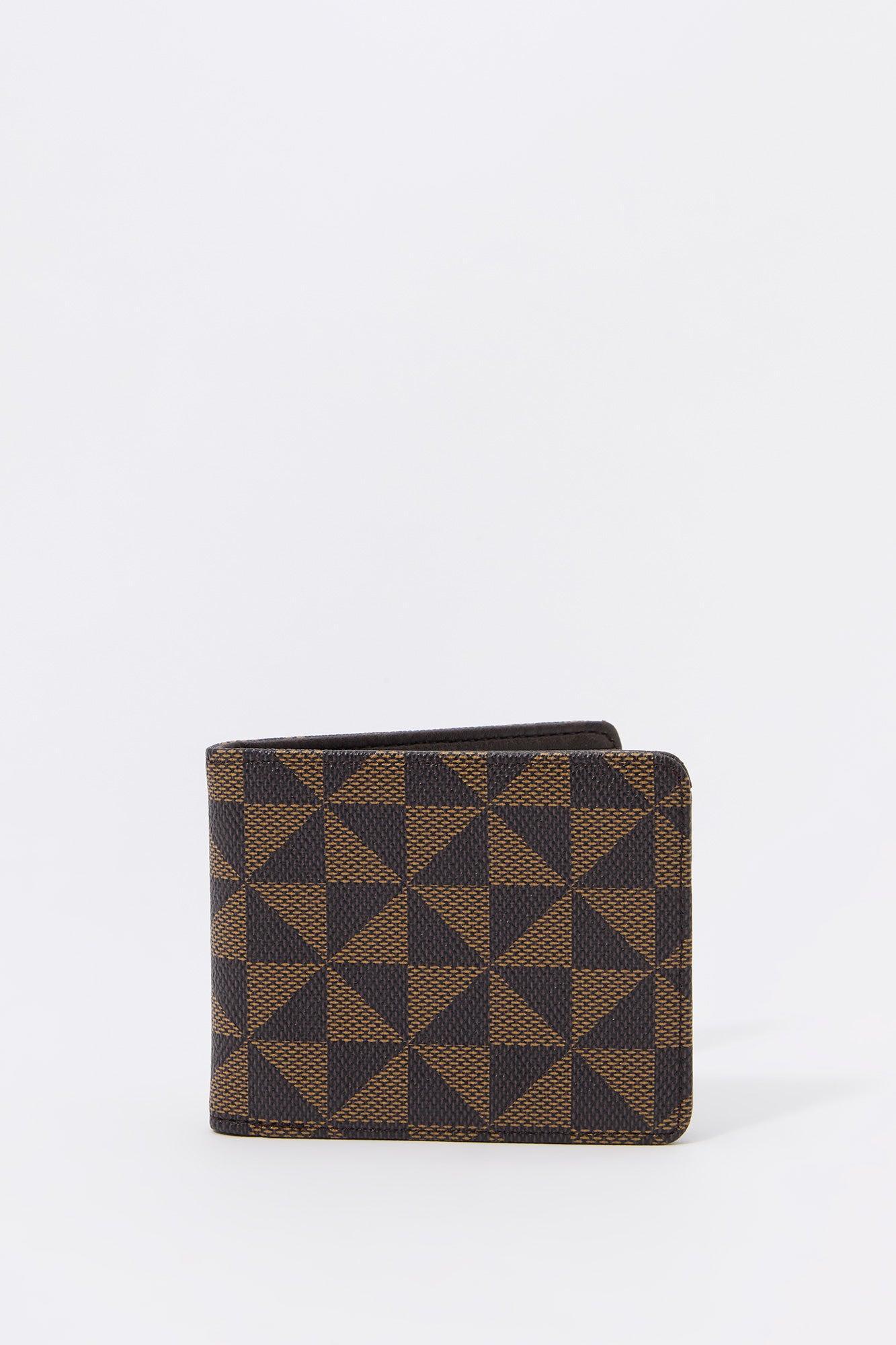 Faux Leather Status Print Wallet Male Product Image