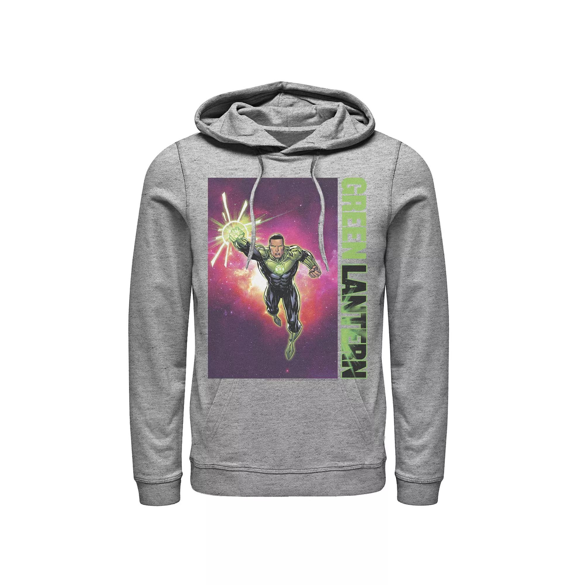 Men's DC Comics Green Lantern John Stewart Poster Hoodie, Size: Large, Athletic Grey Product Image