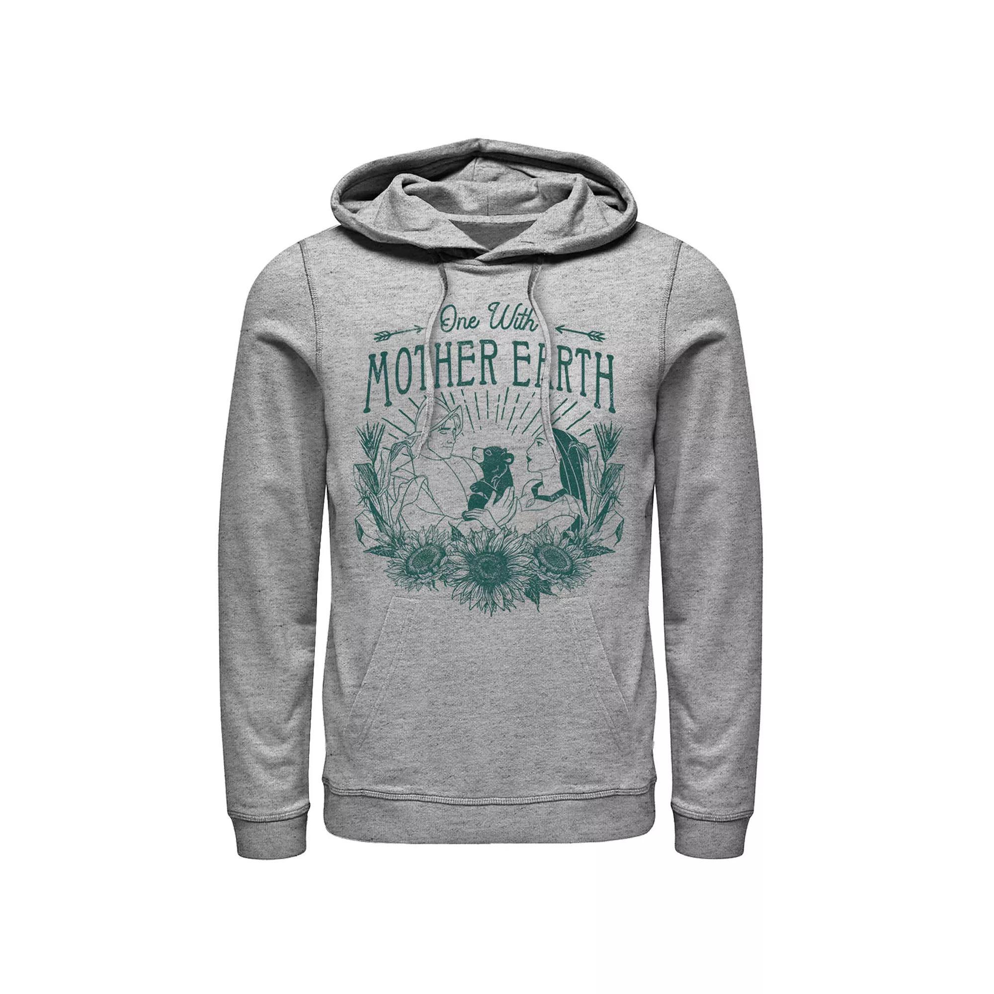 Disney's Pocahontas One With Mother Earth Men's Hoodie, Size: Large, Athletic Grey Product Image