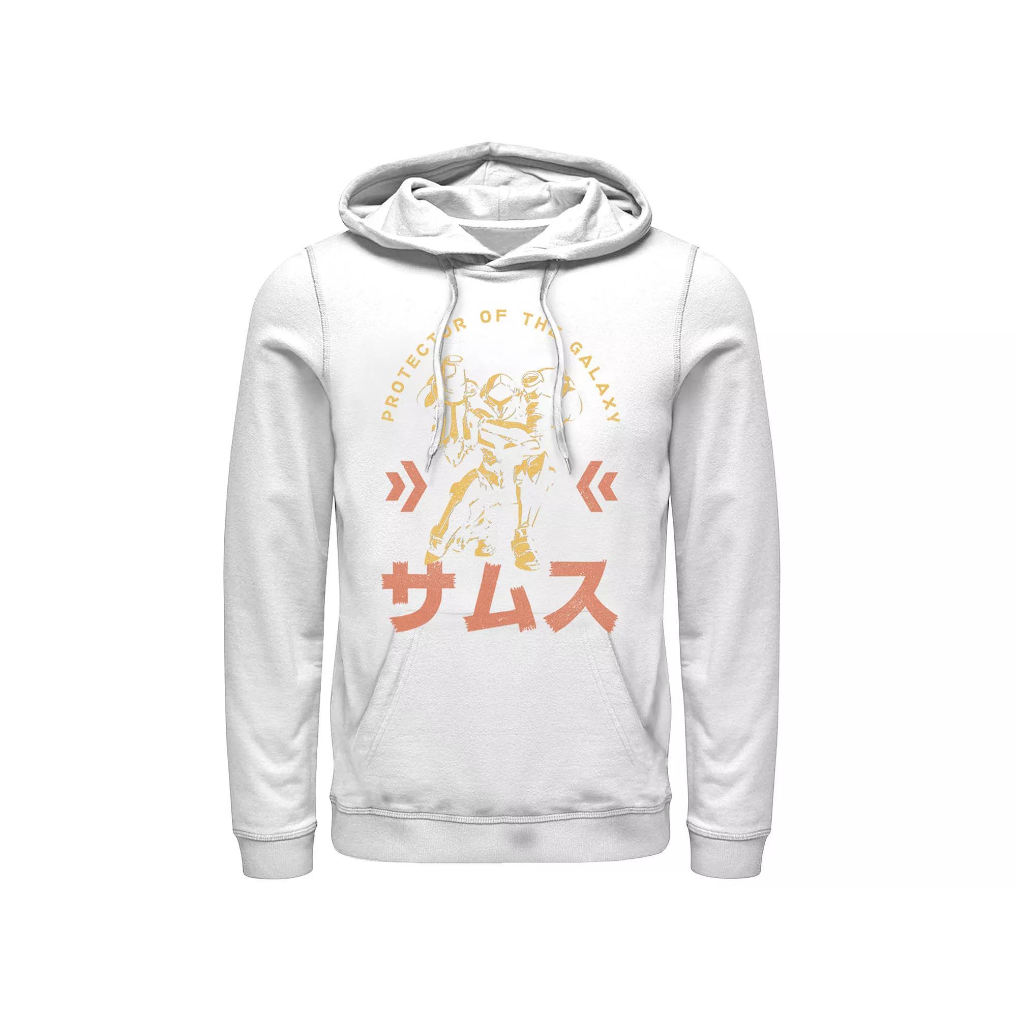 Men's Nintendo Samus Protector Of The Galaxy Graphic Hoodie, Size: Large, White Product Image