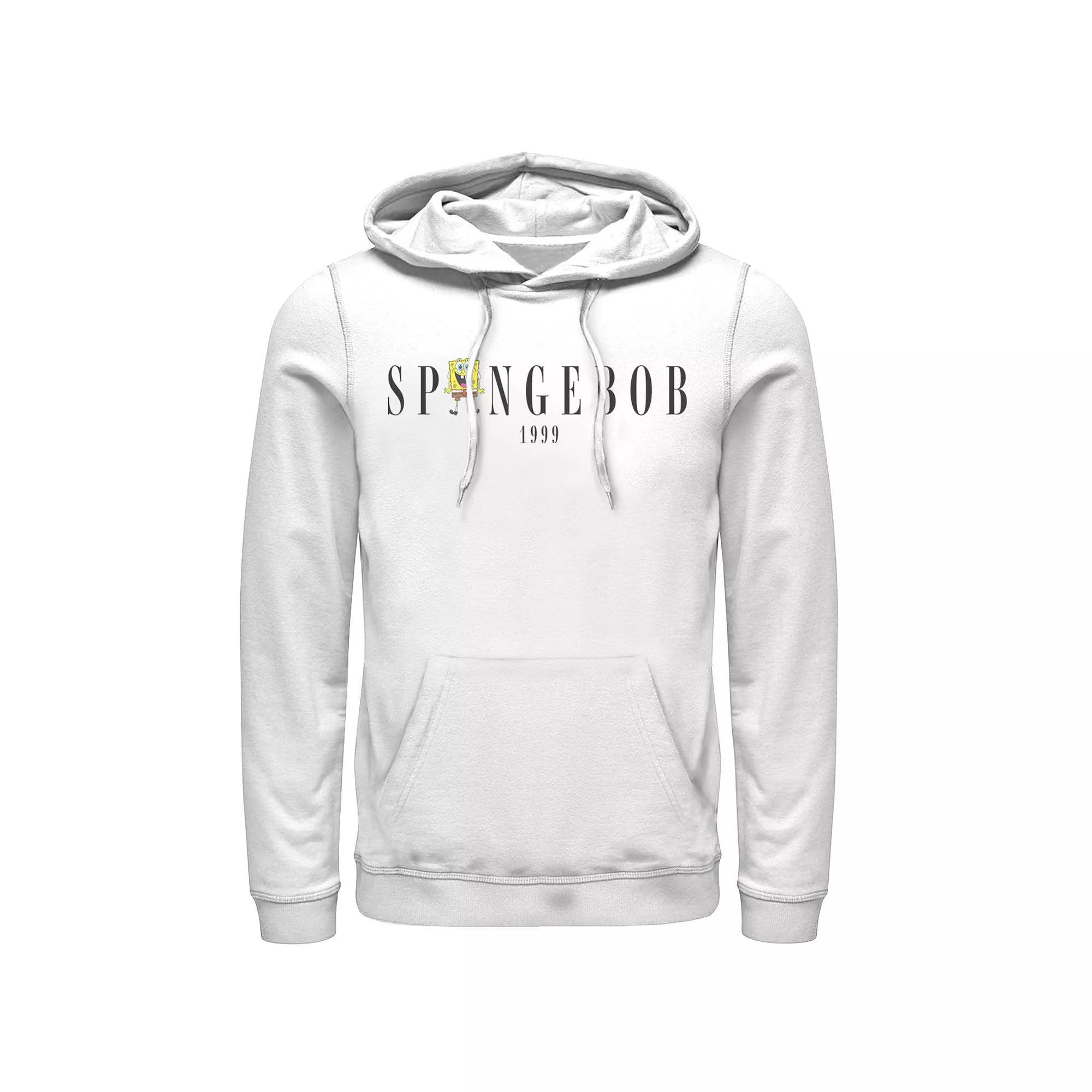 Men's Nickelodeon SpongeBob SquarePants In Logo 1999 Hoodie, Size: XL, White Product Image