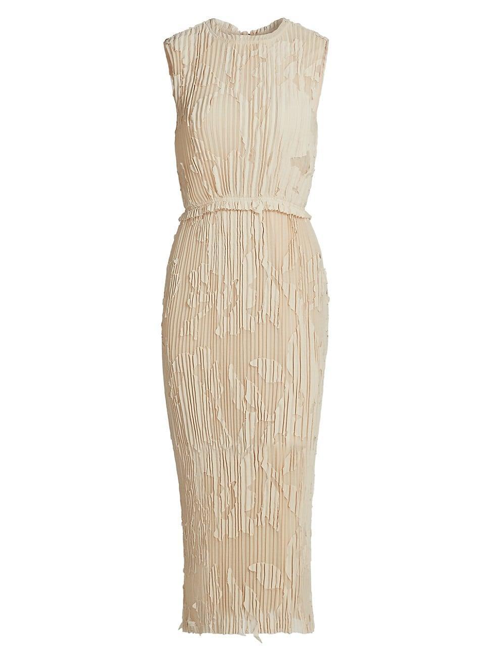 Womens Pleated Fil Coupe Sheath Dress Product Image