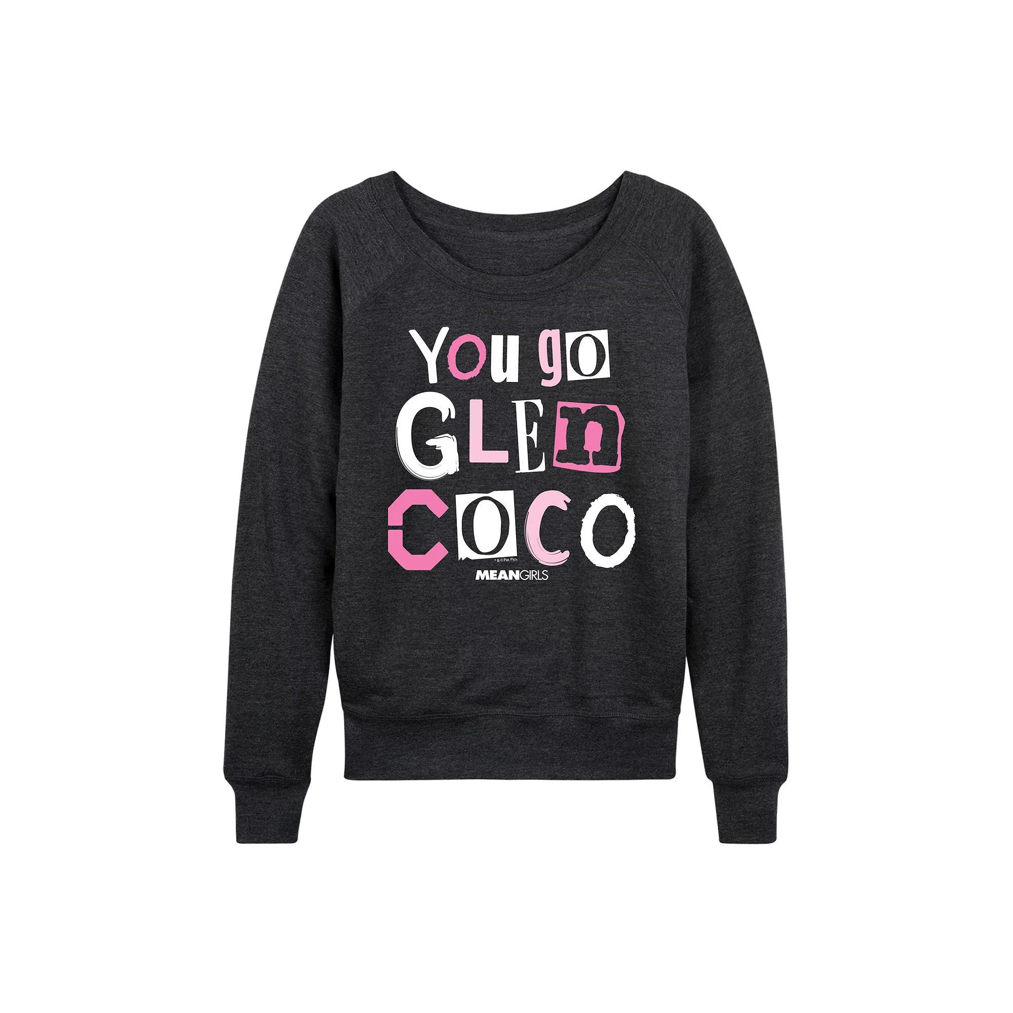 Womens Mean Girls You Go Glen Coco French Terry Long Sleeve Tee Heather Grey Product Image