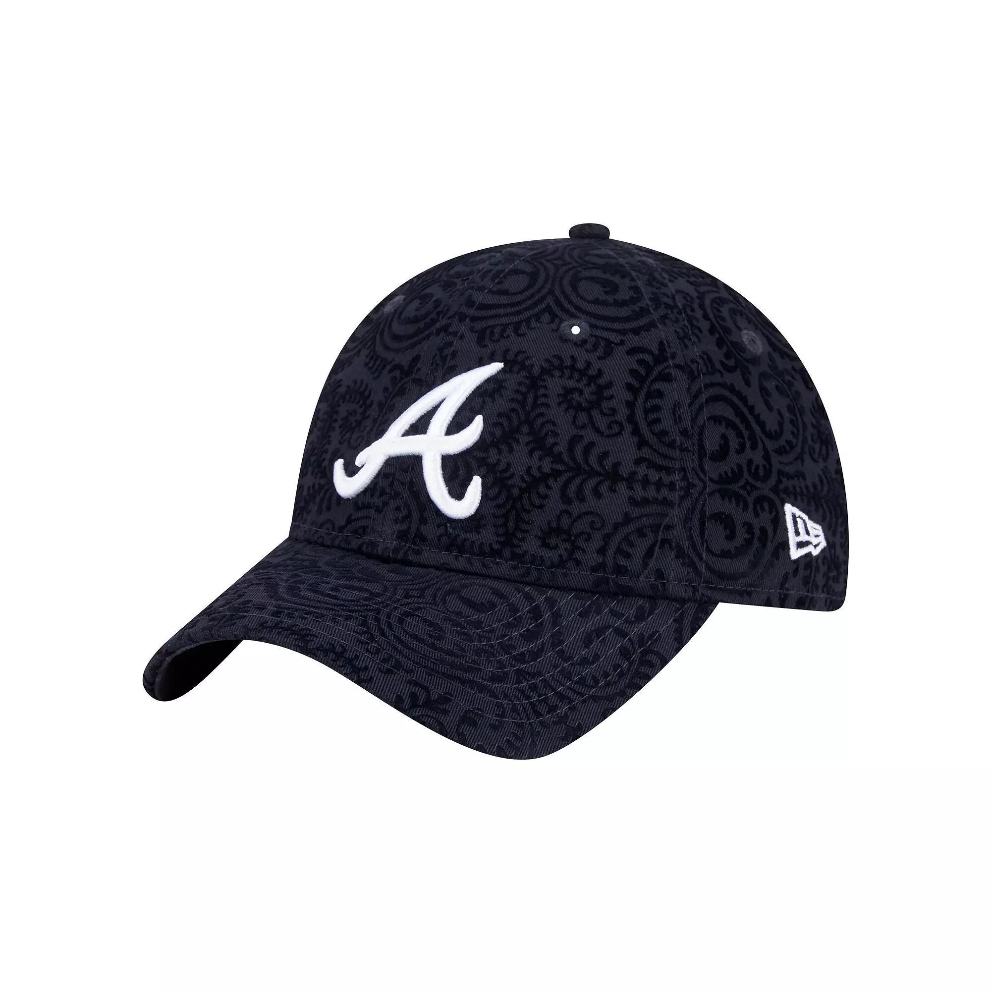 Women's New Era Navy Atlanta Braves Flair 9TWENTY Adjustable Hat, Blue Product Image