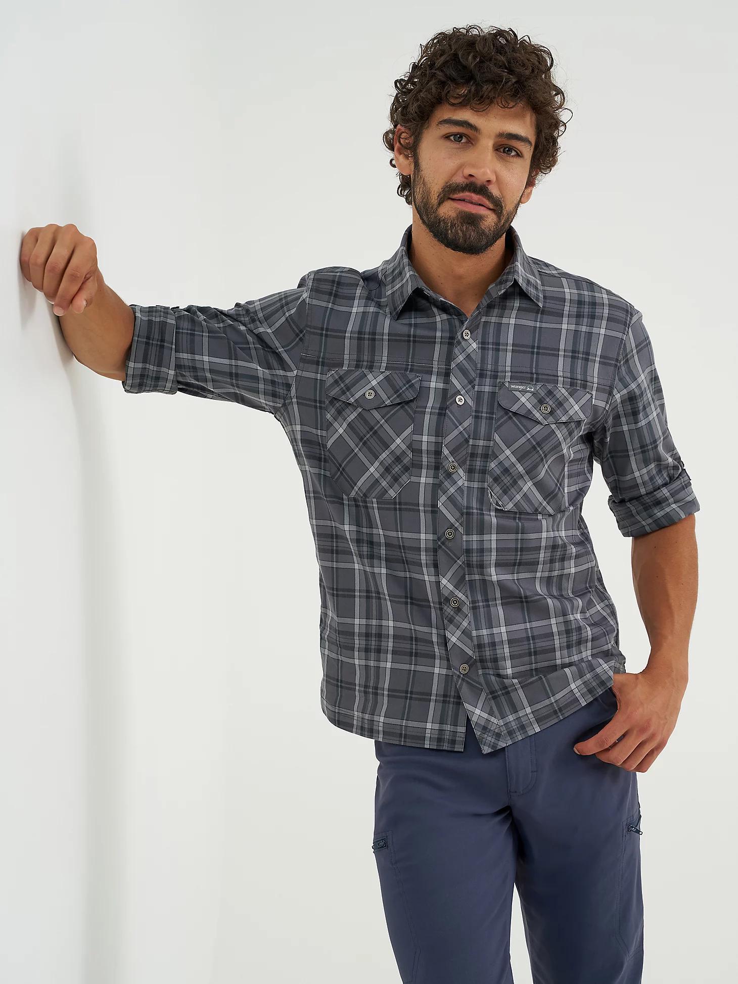 Men's Outdoor Stretch Plaid Shirt | Men's SHIRTS | Wrangler® Product Image