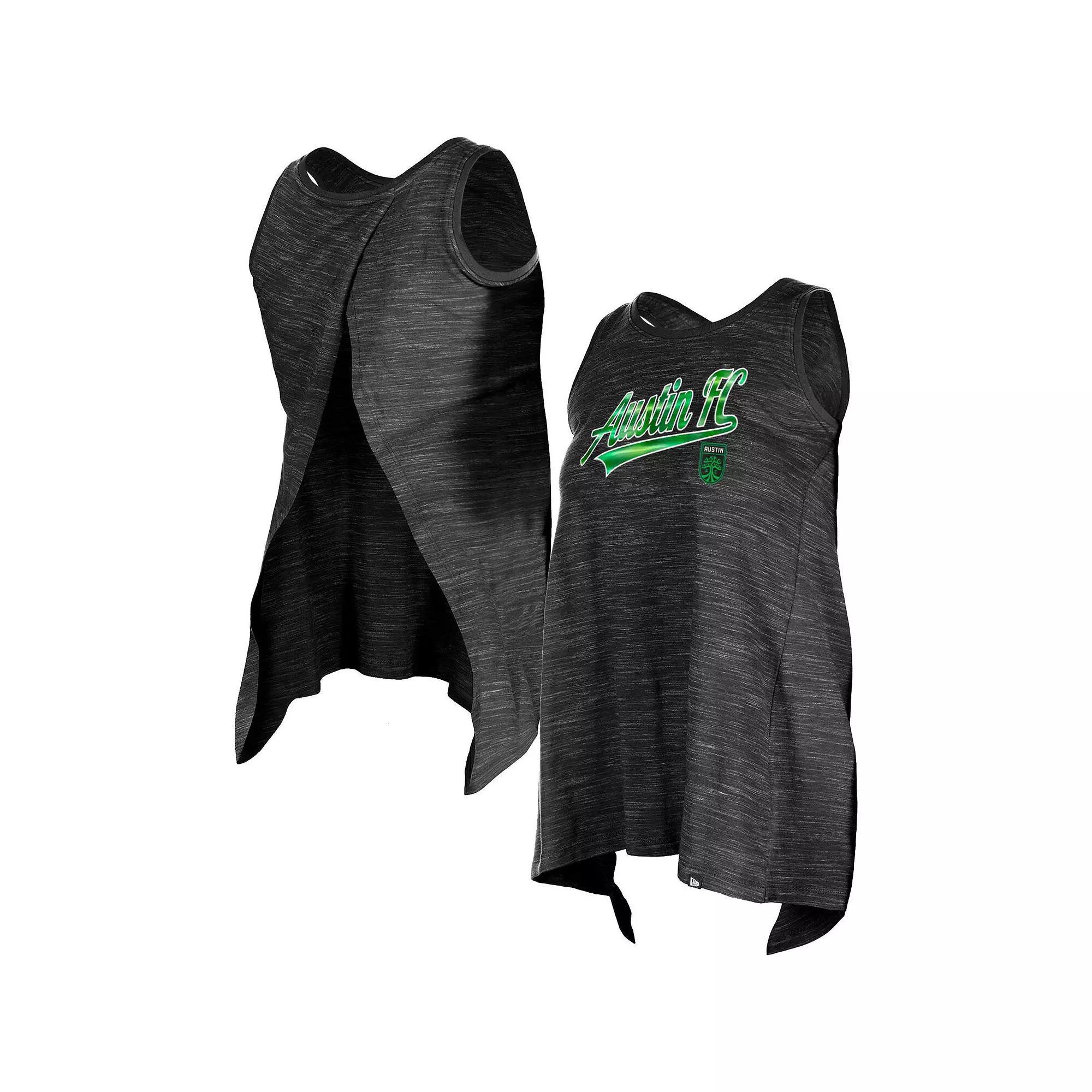 Women's 5th & Ocean by New Era Black Austin FC Athletic Cross Back Tank Top, Size: 2XL, Afc Black Product Image