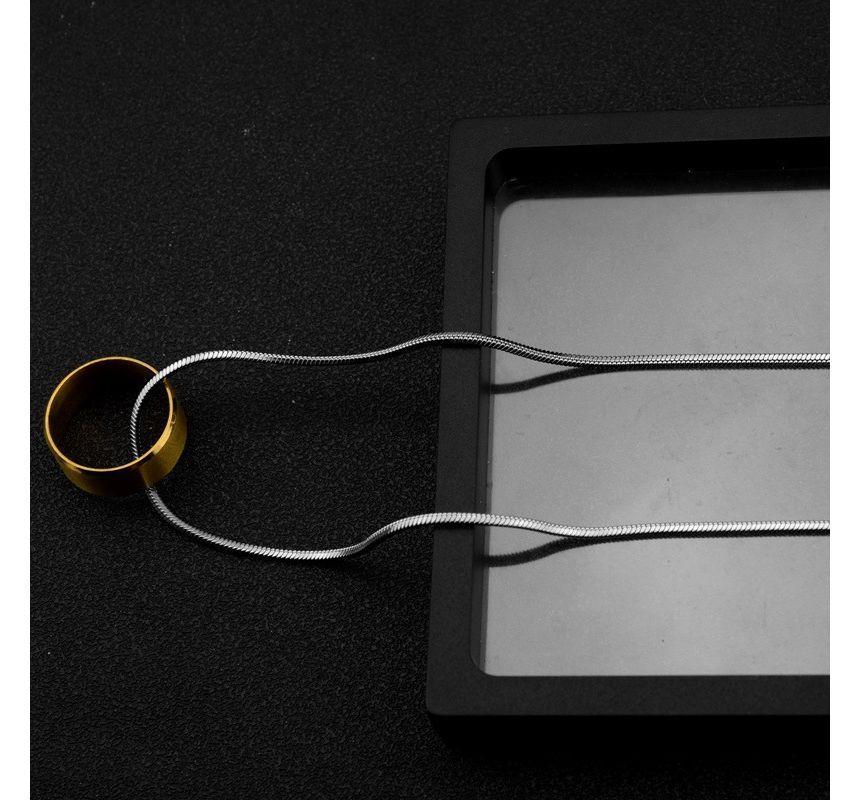 Ring Pendant Stainless Steel Necklace Product Image