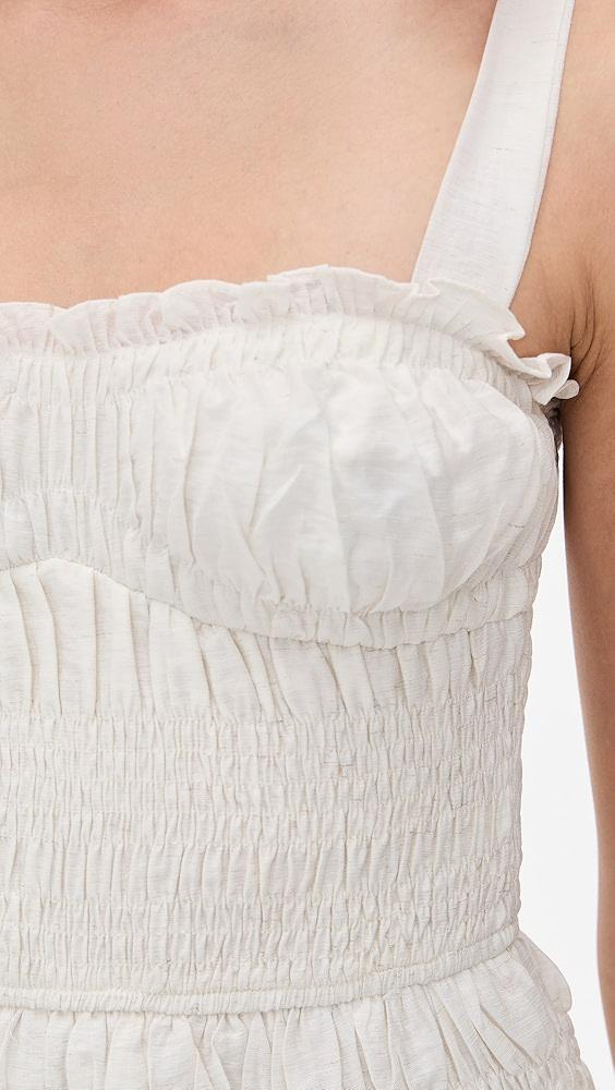 Moon River Adjustable Strap Shirred Midi Dress | Shopbop Product Image