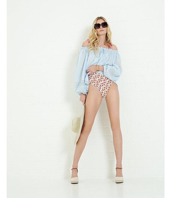 A Loves A Reversible Rio Flower Tie Shoulder Scoop Neck One Piece Swimsuit Product Image