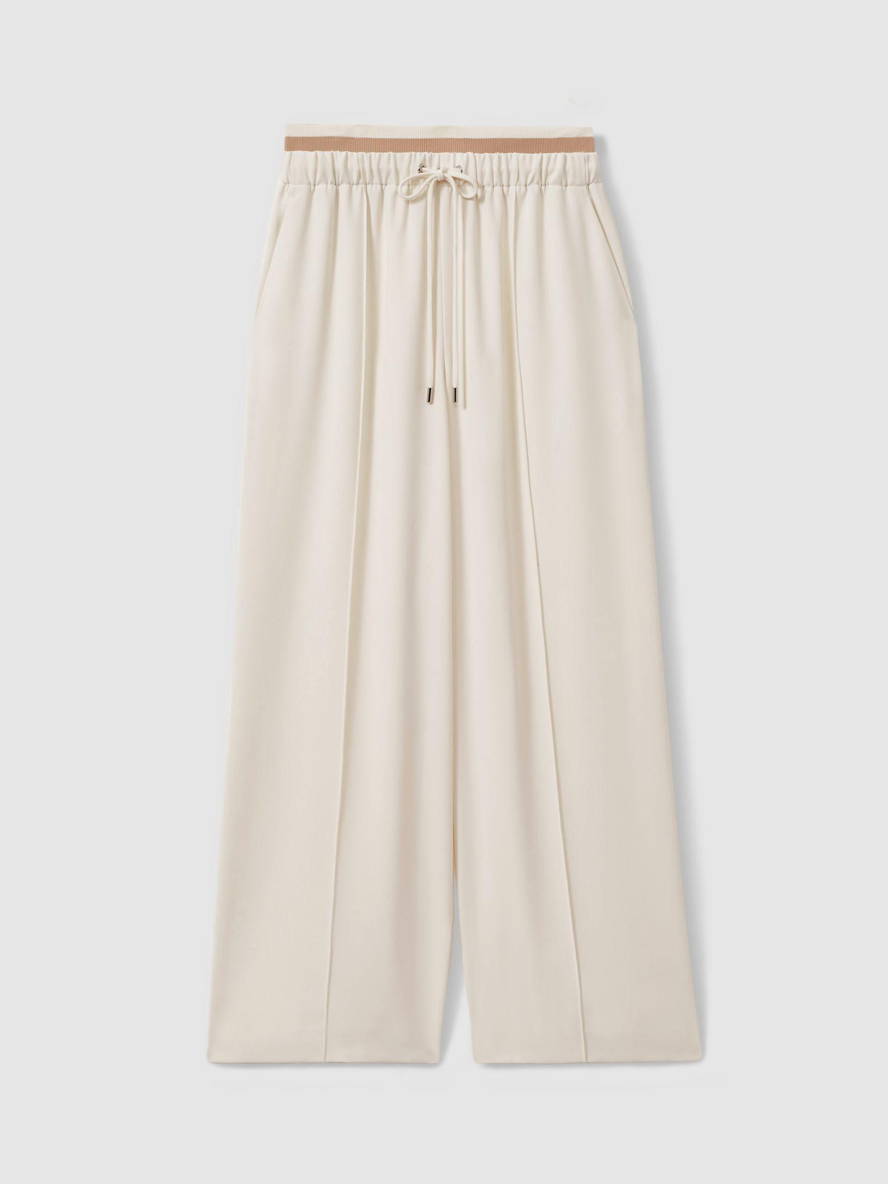 Petite Linen Belted Sleeveless Midi Dress in Neutral Product Image