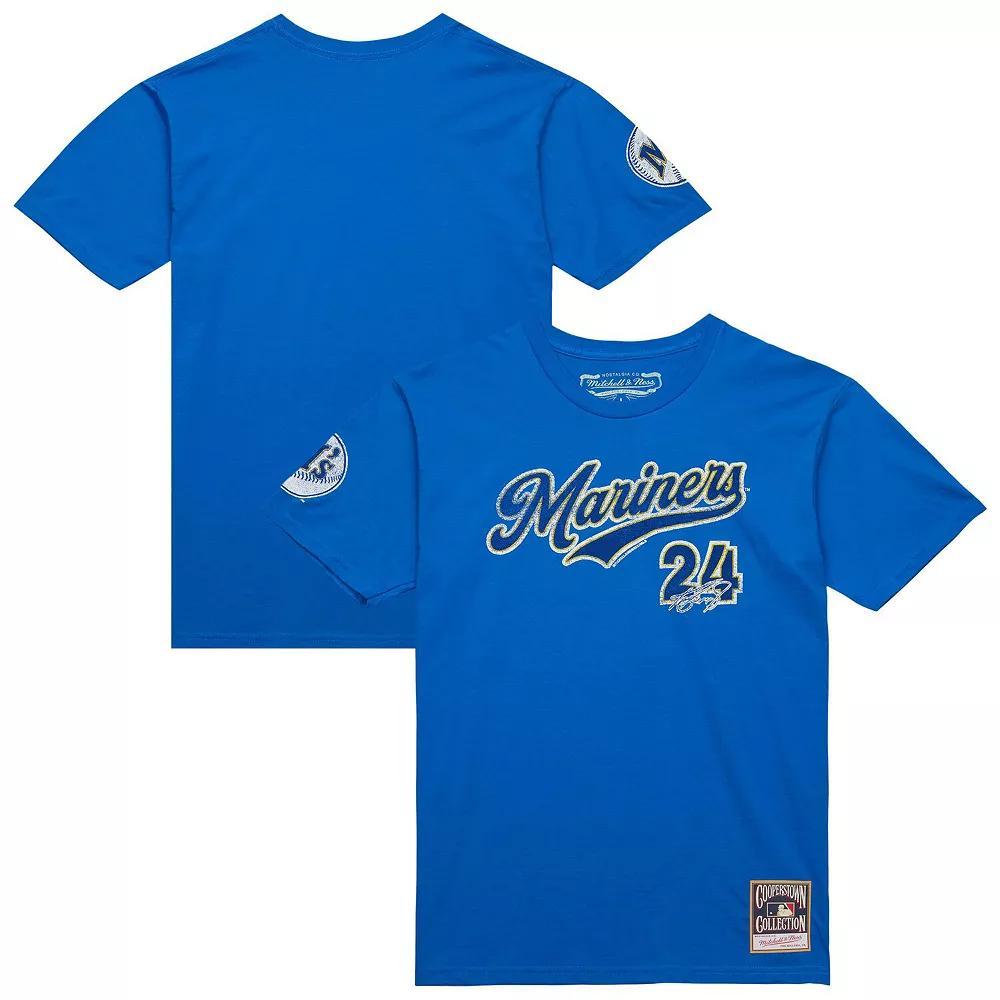 Men's Mitchell & Ness Ken Griffey Jr. Royal Seattle Mariners Cooperstown Collection Player T-Shirt, Size: Medium, Blue Product Image