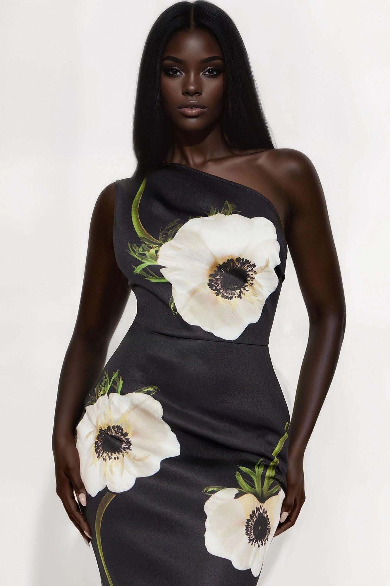 Leia Floral Maxi Dress - Black/combo Product Image