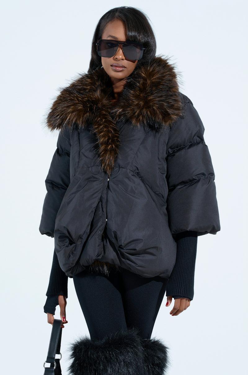 FIRESIDE FUR TRIM PUFFER Product Image