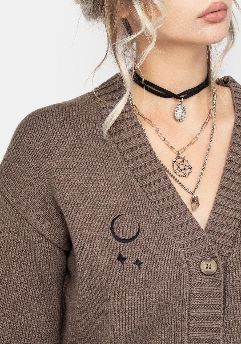 Hester Embroidered Knit Cardigan Product Image