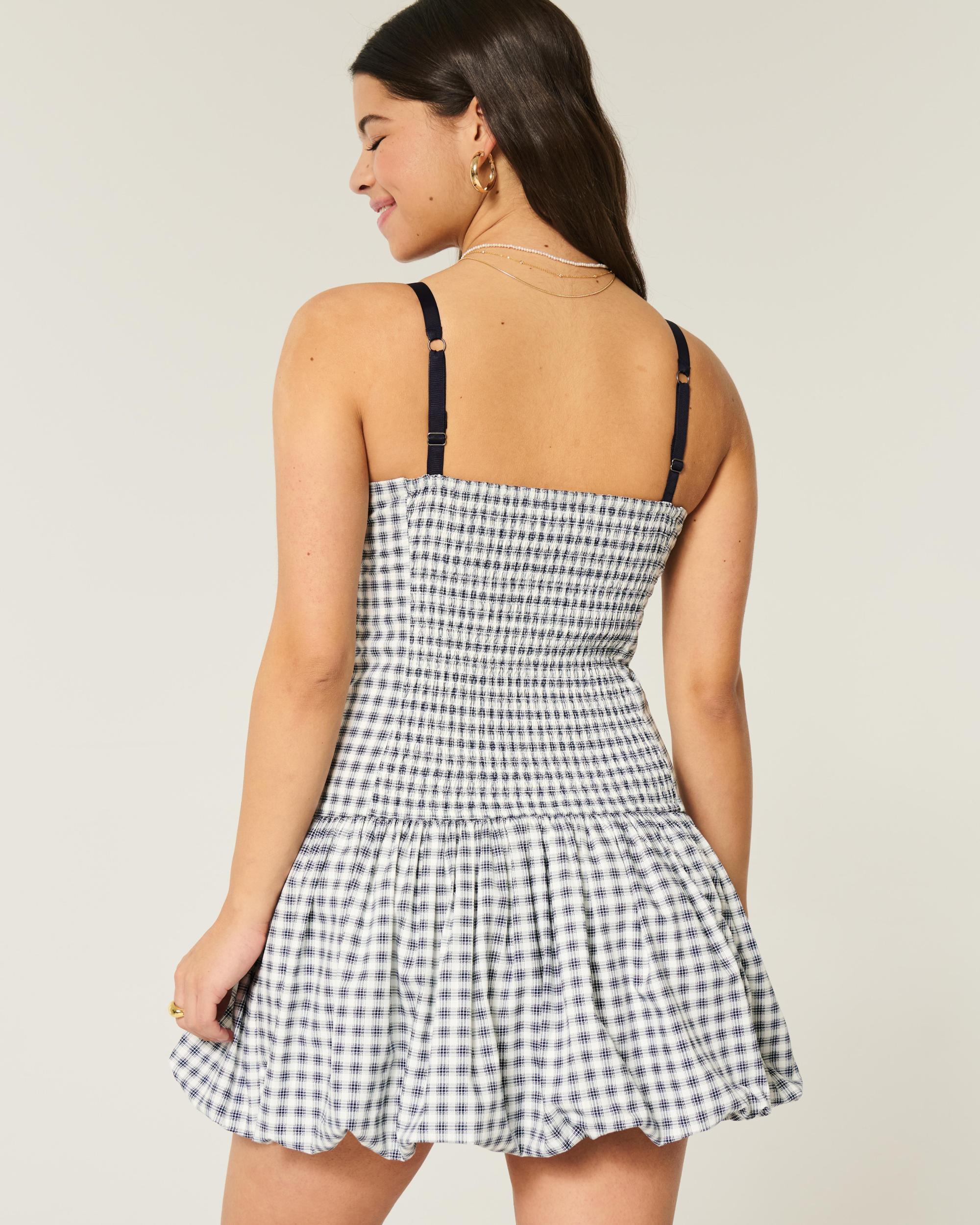 V-Neck Bubble Mini Dress Product Image
