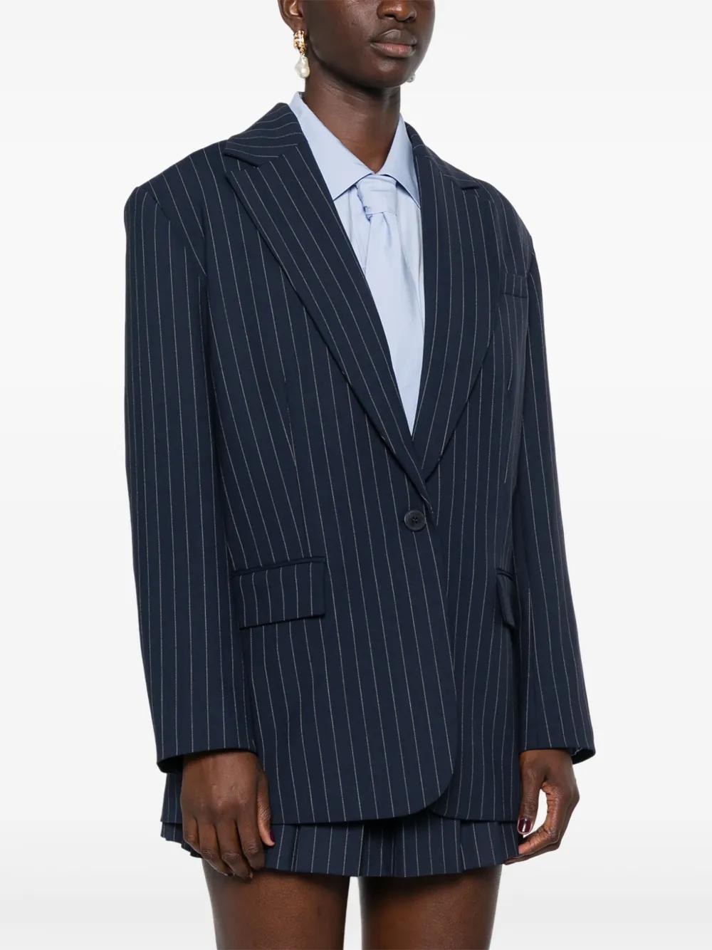 single-breasted pinstripe blazer Product Image