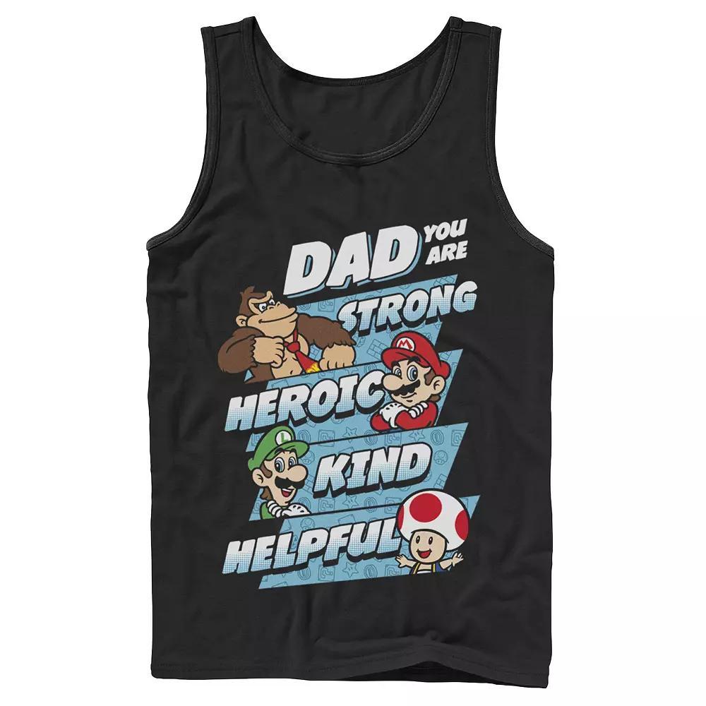 Men's Nintendo Super Mario Dad You Are Tank Top, Size: XL, Black Product Image