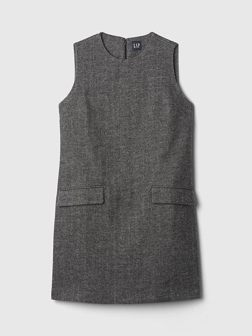 Linen-Blend Mini Shift Dress Product Image