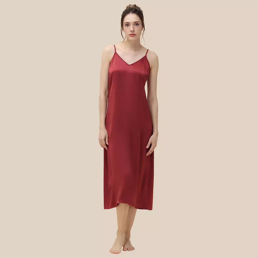 Women's Adyson Parker Satin Chemise, Girl's, Size: Small, Red Red Product Image