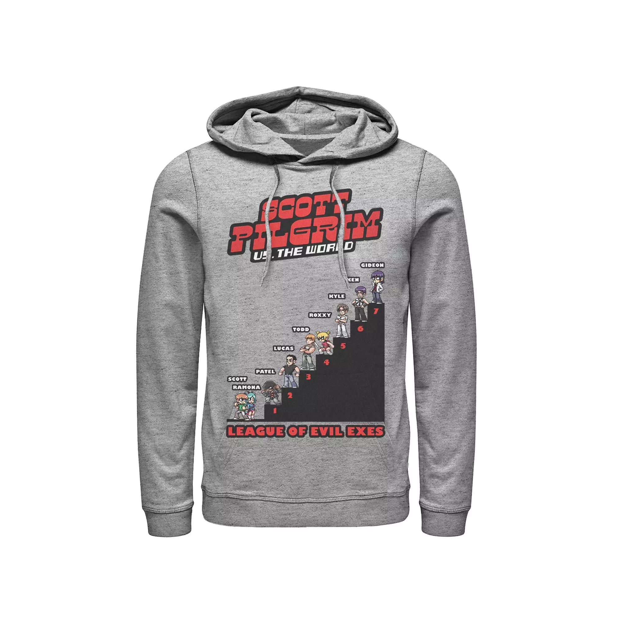 Men's Scott Pilgrim Vs. The World League Of Evil Exes Hoodie, Size: Medium, Athletic Grey Product Image