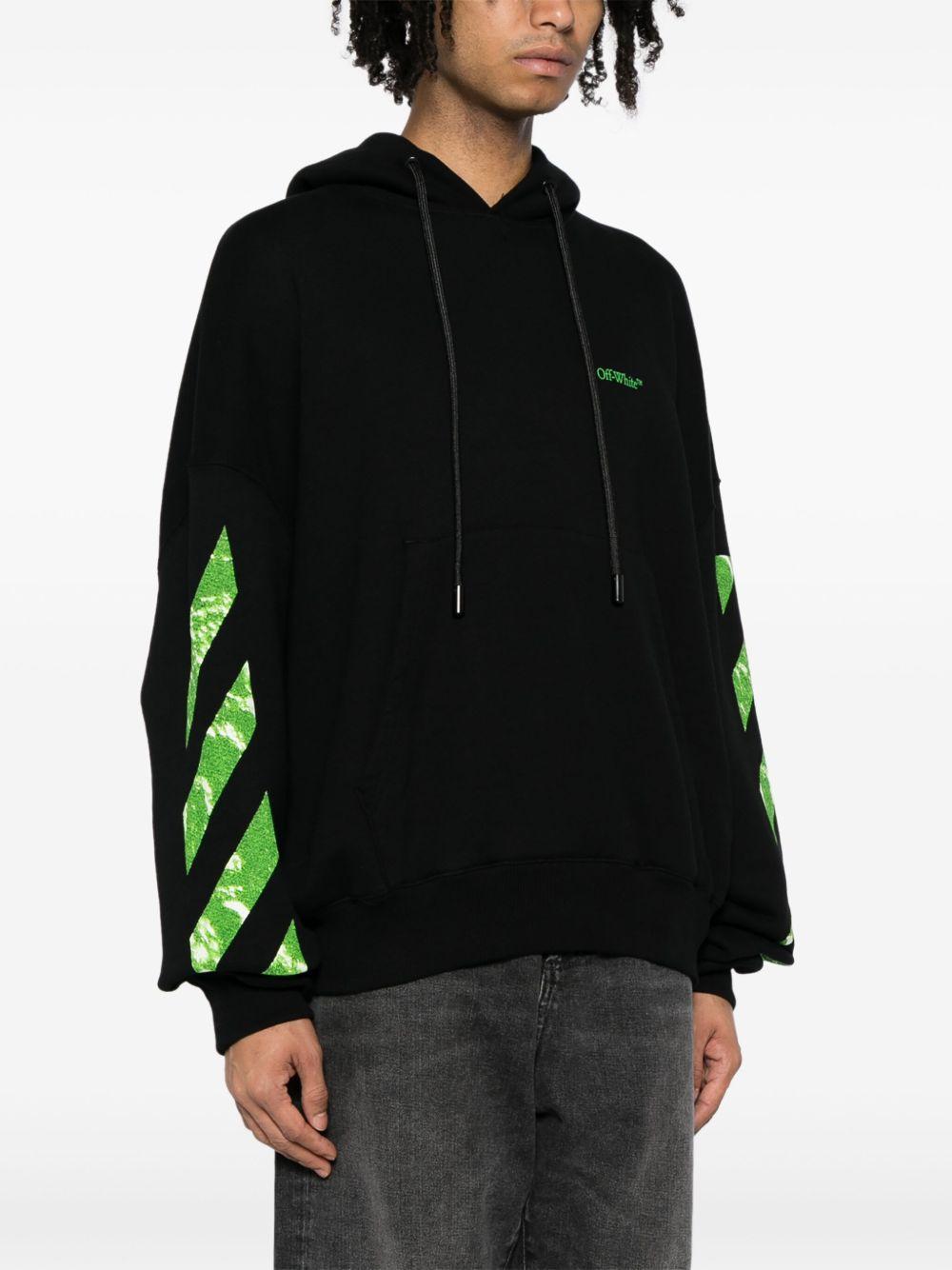 Arrow-motif cotton hoodie Product Image