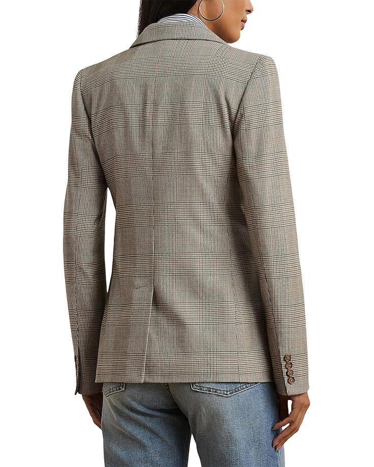 Women's Lauren Ralph Lauren Glen Plaid Cotton Blend Twill Blazer Product Image