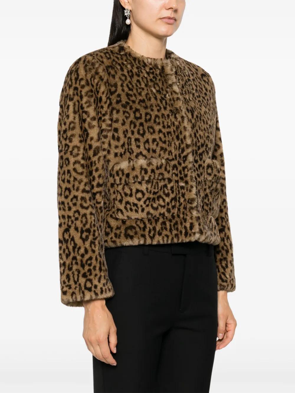 cropped faux-fur jacket Product Image