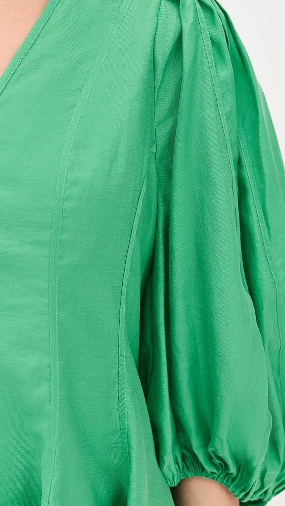 English Factory Puff Sleeve Flare Mini Dress | Shopbop Product Image