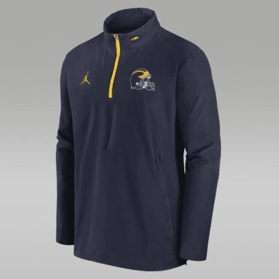 Michigan Wolverines Sideline Coach Nike Men's College 1/2-Zip Hooded Jacket Product Image