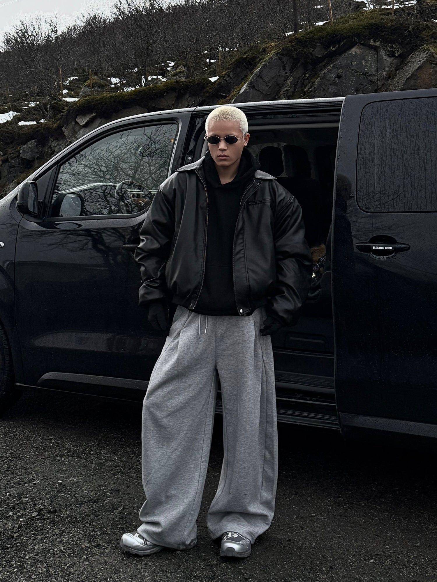 RT No. 12555 GRAY BAGGY SWEATPANTS Product Image