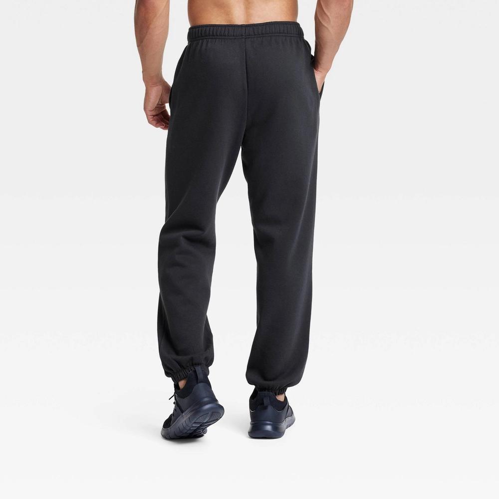 Mens Extra Lightweight Cotton Fleece Jogger Pants - All In Motion Black Wash Product Image