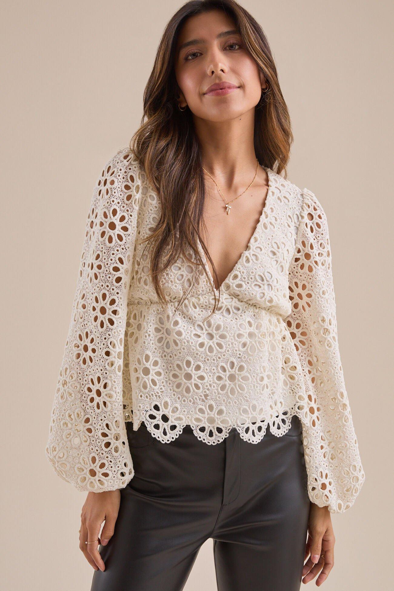 Fallon Lace Babydoll Top Product Image