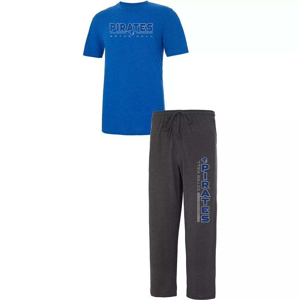 Men's Concepts Sport Heathered Charcoal/Crimson Harvard Crimson Meter T-Shirt & Pants Sleep Set, Size: XL, Har Charco Product Image