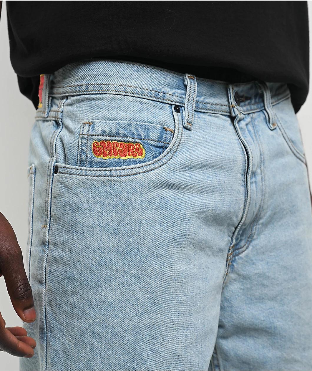 Empyre Scramble Grey Denim Skate Shorts Product Image