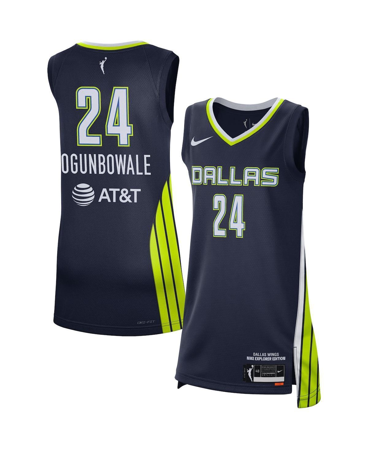 Women's Nike Arike Ogunbowale Navy Dallas Wings 2021 Explorer Edition Victory Player Jersey, Size: Large, Dlw Blue Product Image